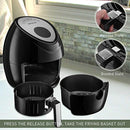 Baulia AF810 Fryer 3.8QT β Easy to Use Digital Air Machine β Cook Healthy, Nutritious Food with No Oil β LCD Screen Control β Insulated Handle, 3.8 QT, Black