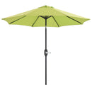 Patio Watcher 9 FT Patio LED Umbrella Solar Powered Outdoor Umbrella, 40 LED with 2 Charge Modes(Solar and Adaptor),250GSM Fabric with Push Button Tilt and Crank,Red