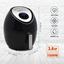 Baulia AF810 Fryer 3.8QT β Easy to Use Digital Air Machine β Cook Healthy, Nutritious Food with No Oil β LCD Screen Control β Insulated Handle, 3.8 QT, Black