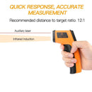 Infrared Thermometer Temperature Gun, 2 Pack Non-contact Laser Thermometers Instant Read Hand Tool For Kitchen/Outdoor, -58℉~716℉, AC Units Heater Check, AAA Battery Not Included