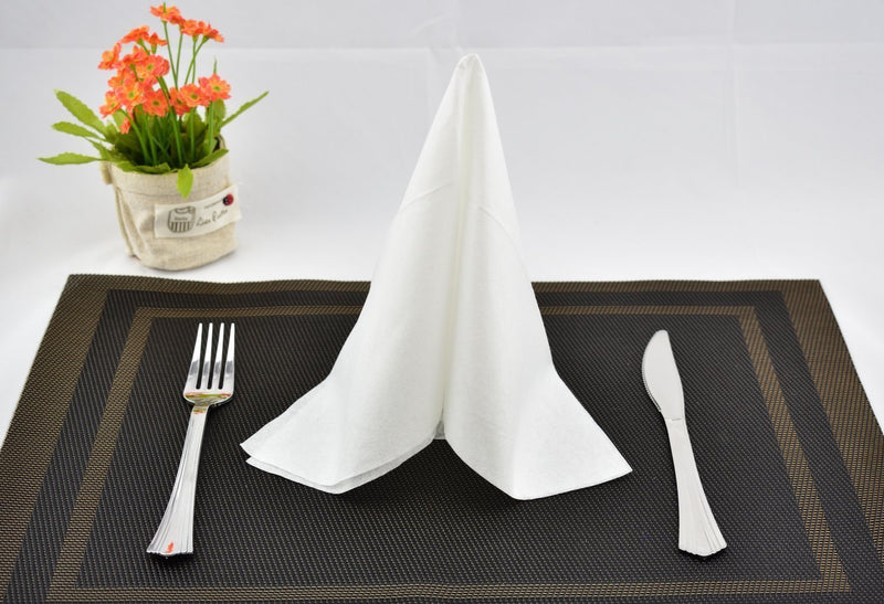 Gmark Linen-Feel Guest Towels – Premium Cloth-Like Paper Hand Napkins, Disposable White Guest Towel (200 Pack) for Kitchen, Bathroom, Weddings or Events GM1059  by Gmark