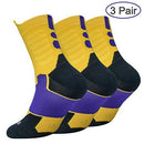 DISILE Elite Basketball Socks, Cushioned Dri-Fit Athletic Crew Socks - Thick Sports Socks For Men & Women