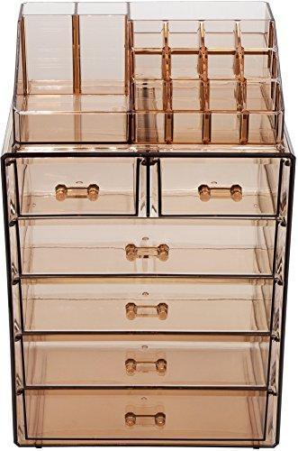 Sorbus Acrylic Cosmetic Makeup and Jewelry Storage Case Display-Spacious Design-for Bathroom, Dresser, Vanity and Countertop (4 Large, 2 Small Drawers, Clear)