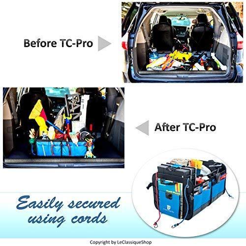 TRUNKCRATEPRO Collapsible Portable Multi Compartments Trunk Organizer, Gray
