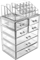 Sorbus Acrylic Cosmetic Makeup and Jewelry Storage Case Display-Spacious Design-for Bathroom, Dresser, Vanity and Countertop (4 Large, 2 Small Drawers, Clear)