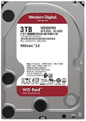 WD Red 2TB NAS Hard Drive - 5400 RPM Class, SATA 6 Gb/s, 64 MB Cache, 3.5" - WD20EFRX