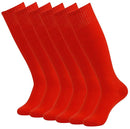 Soccer Socks, RTZAT Unisex Solid Knee High Tube Team Sports Football Socks, 2,6,12 Pairs