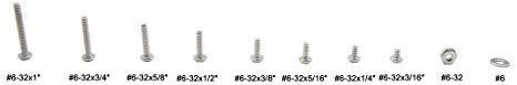 HVAZI #2-56 UNC Stainless Steel Phillips Pan Head Machine Screws Nuts Assortment Kit (#2-56UNC)