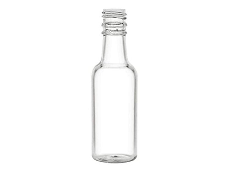 Nakpunar 12 pcs 50 ml Plastic Liquor Bottles with Black Cap