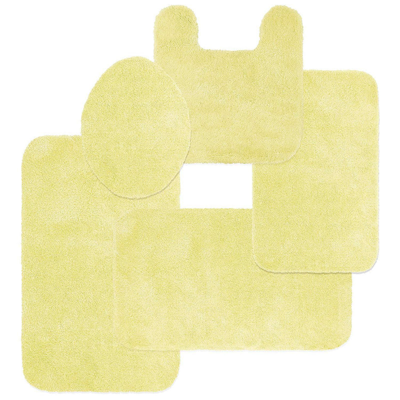 Maples Rugs Bathroom Rugs - Colorsoft 20" x 34" Non Slip Washable Bath Mat [Made in USA} Soft & Quick Dry for Vanity and Shower, Lemon Ice