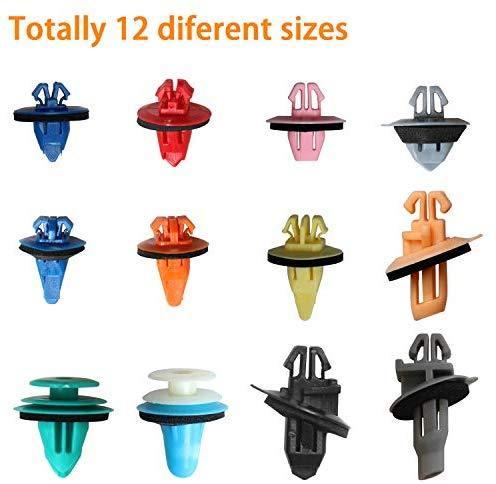 Auto Body Retainer Clips Plastic Fasteners Push Rivets Clips Set Tailgate Handle Rod Clip 19 MOST Popular Sizes Door Trim Panel Clips 460 PCS With 1 Plastic Fastener Remover For GM Ford Chevy Toyota