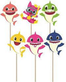 12PC New Pink Fong Baby Shark Song Theme Cupcake Cup Cake Topper Toppers Party Supplies Decorations Centerpiece  by JEWELESPARTY