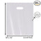 100 Pack 16" x 18" with 2 mil Thick White Merchandise Plastic Glossy Retail Bags | Die Cut Handles |