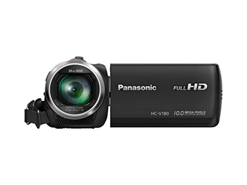 Panasonic HC-V180K Full HD Camcorder with 50x Stabilized Optical Zoom (Black)