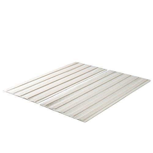 Zinus Annemarie Solid Wood Bed Support Slats / Fabric-Covered / Bunkie Board, Full
