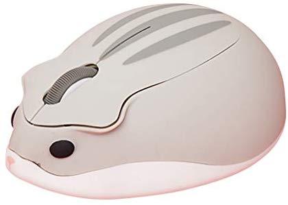 Cathy Clara Cute Hamster Mouse Wireless Mouse 2.4 Ghz 1200 DPI Low Noise Battery Powered Optical Mice for Windows Computer PC Laptop Gift for Girls Kids