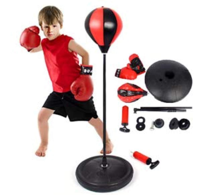 Liberty Imports Sport Boxing Set Punching Bag With Gloves | Punching Ball for Kids Adjustable Height - 43"