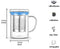 Tomotime 13.5 oz Borosilicate Glass Tea Cups Coffee Mug Cup (with glass lid) Green
