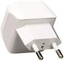 Ceptics CT-9C USA to Most of Europe Travel Adapter Plug - Type C (3 Pack) - Dual Inputs - Ultra Compact (Does Not Convert Voltage)