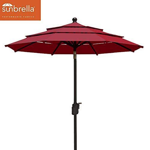 EliteShade 9Ft Market Umbrella Patio Outdoor Backyard Aluminum Table Umbrella (FadeSafe Beige)