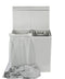 Simplehouseware Double Laundry Hamper with Lid and Removable Laundry Bags, Grey