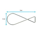 Houseables Ceiling Hook Clips, 100 Pack, 2.5", 10 lb Support, Wire, Grid Hanger, Figure 8, Hanging T-Bar Squeeze Clips, For Classroom/Teacher/Office Organization/Signs/Decorations/Supplies/Graphics