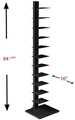 Southern Enterprises Spine Tower Shelf-Black