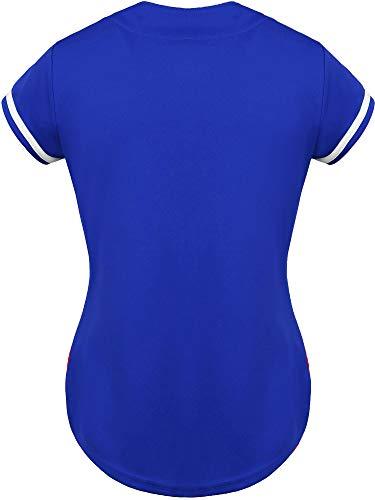 Hat and Beyond Womens Baseball Button Down Tee Short Sleeve Softball Jersey Active Shirts Made in USA