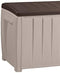 Keter Novel 90 Gallon Resin Outdoor Storage Box for Patio Furniture Cushions, 90-Gallon, Grey/Black