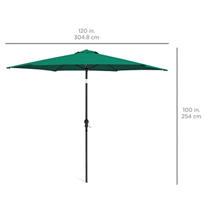 Best Choice Products 10ft Steel Market Outdoor Patio Umbrella w/Crank, Tilt Push Button