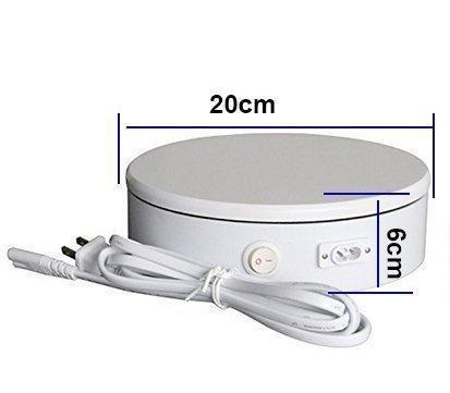 Yuanj Motorized Turntable Display, 360 Degree Electric Rotating Display Turntable for Display Jewelry, Watch, Digital Product, Shampoo, Glass, Bag, Models, Diecast, Jewelry and Collectibles