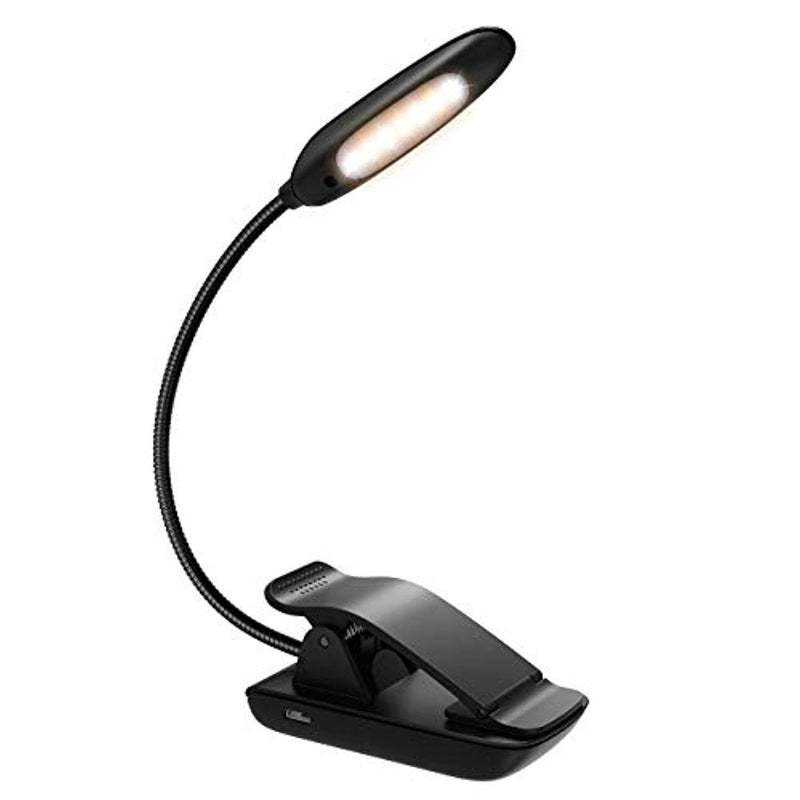 TopElek Book Light, LED Reading Light with 9-Level Warm/Cool White Brightness, 60hours Reading, USB Rechargeable, Eye Protection Lamp with Power Indicator