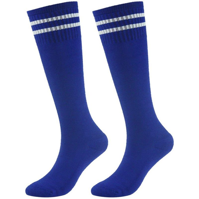 Youth Soccer Socks Fasoar Teens Knee High Football Socks Long Striped Rugby Tube Socks 2/6/10 Pairs