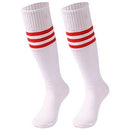 saounisi Unisex Tube Socks Stripe,2 Pairs Knee High Football Soccer Volleyball Baseball Cheerleading Team Socks