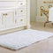 Norcho 31" x 19" Soft Shaggy Bath Mat Non-slip Rubber Bath Rug Luxury Microfiber Bathroom Floor Mats Water Absorbent White