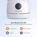 Milk Frother Miroco Electric Milk Steamer Automatic Soft Foam Maker Cold Hot Milk Warmer Silent Operation for Cappuccino, Latte, Coffee White