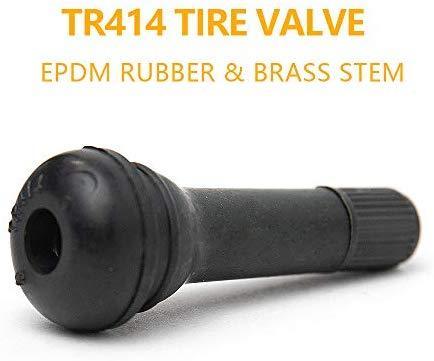 TQ Pro. TR414 Rubber Snap-in Tire Valve Stem (100pcs/bag) (Valve Tool in)