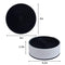 Coasters for Drinks Silicone Coaster with Holder - Set of 6 Round Absorbent Coaster - Large 4 inch Art Car Bar Tea Coffee Table Mug Beer Bottle Beverages for Wine Glass Black Rubber Cup Mat