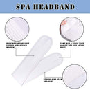 Spa Facial Headband Whaline Head Wrap Terry Cloth Headband 4 counts Stretch Towel with Magic Tape for Bath, Makeup and Sport (White)