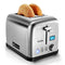 HOLIFE Toaster Two Slice Stainless Steel Bagel Toaster with 6 Bread Shade Settings, Bagel/Defrost/Reheat/Cancel Function, Extra Wide Slots, Removable Crumb Tray, 900W, Silver (Upgraded)
