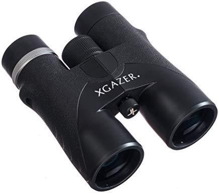 Xgazer Optics HD 10X42 Professional Binoculars - High Power Travel, Hunting, Fishing, Safari, Bird Watching Binoculars - Long Range, Eye-Relief Binoculars w/Neck Strap, Cleaning Cloth & Carrying Case