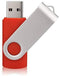 RAOYI 100PCS 4G USB Flash Drive USB 2.0 4GB Flash Drive Memory Stick Fold Storage Thumb Stick Pen New Swivel Design Red