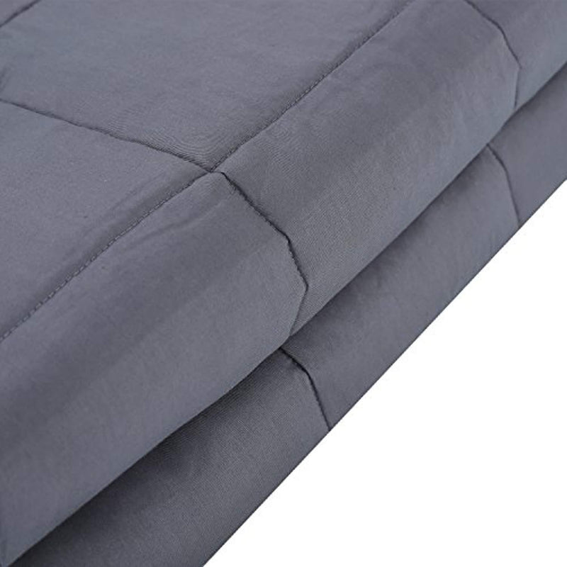 Junovo Weighted Blanket, Heavy Blanket with Premium Cotton and Glass Beads, Great Sleep for People with Anxiety, Insomnia, ADHD, Stress, Autism and OCD (60''x 80'', 20lbs, Dark Grey)