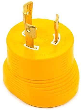 Camco Heavy Duty RV Auto PowerGrip Adapter- Contoured Shape For Easy Grip and Removal (15M, 30 Amp, 125 V, 1875 W) (55223)