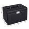 SONGMICS Jewelry Box, Girls Jewelry Organizer, Mini Travel Case, Mirror, Watch Organizer, Lockable, Black, UJBC121B