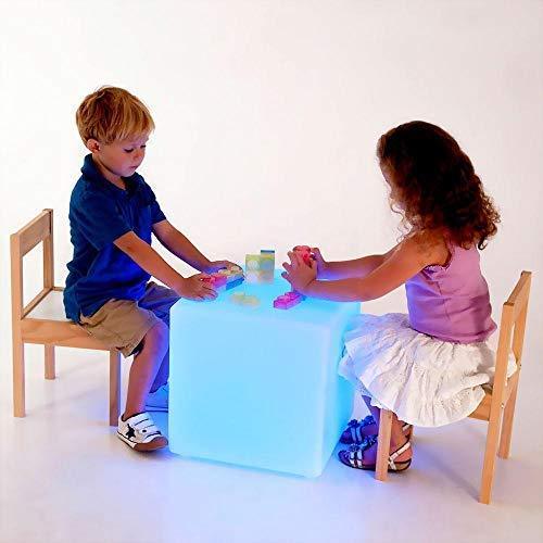 LED Light Cube LOFTEK : 4-inch RGB 16 Colors Cool Cube Lights with Remote Control, MCU Tesseract Mood Lamp, IP65 Waterproof and USB Charging Beside Desk Lamp,Perfect for Kids Nursery and Toys