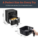 COSORI Air Fryer,Max XL 5.8 Quart,1700-Watt Electric Hot Air Fryers Oven & Oilless Cooker for Roasting,LED Digital Touchscreen with 11 Presets,Nonstick Basket,ETL Listed(100 Recipes)