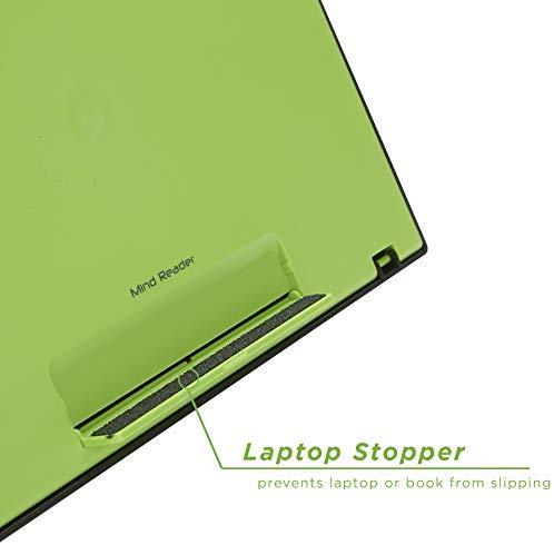 Mind Reader LTADJUST-BLK Adjustable Portable 8 Position Lap Top Desk with Built in Cushions, Black