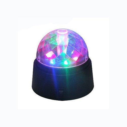 Rotating Crystal Ball LED Light Dome Battery-Operated 3.5" inch Party Event Stage Effects Lighting by Opard