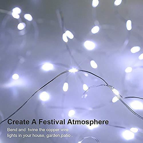 YOUNGFORCE Fairy Lights, Battery Powered String Lights with Remote Control Waterproof Decorative Copper Wire Lights 16.5ft 50LEDs for Bedroom,Patio,Indoor,Party,Garden(Cool White 4 Packs)